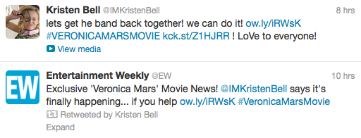 Veronica Mars Movie Tweets
