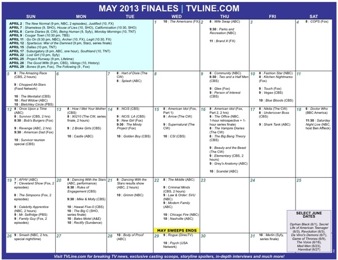 TVLine Finale Calendar 2013