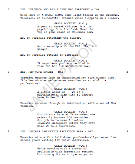 Veronica Mars Movie Script Page 1