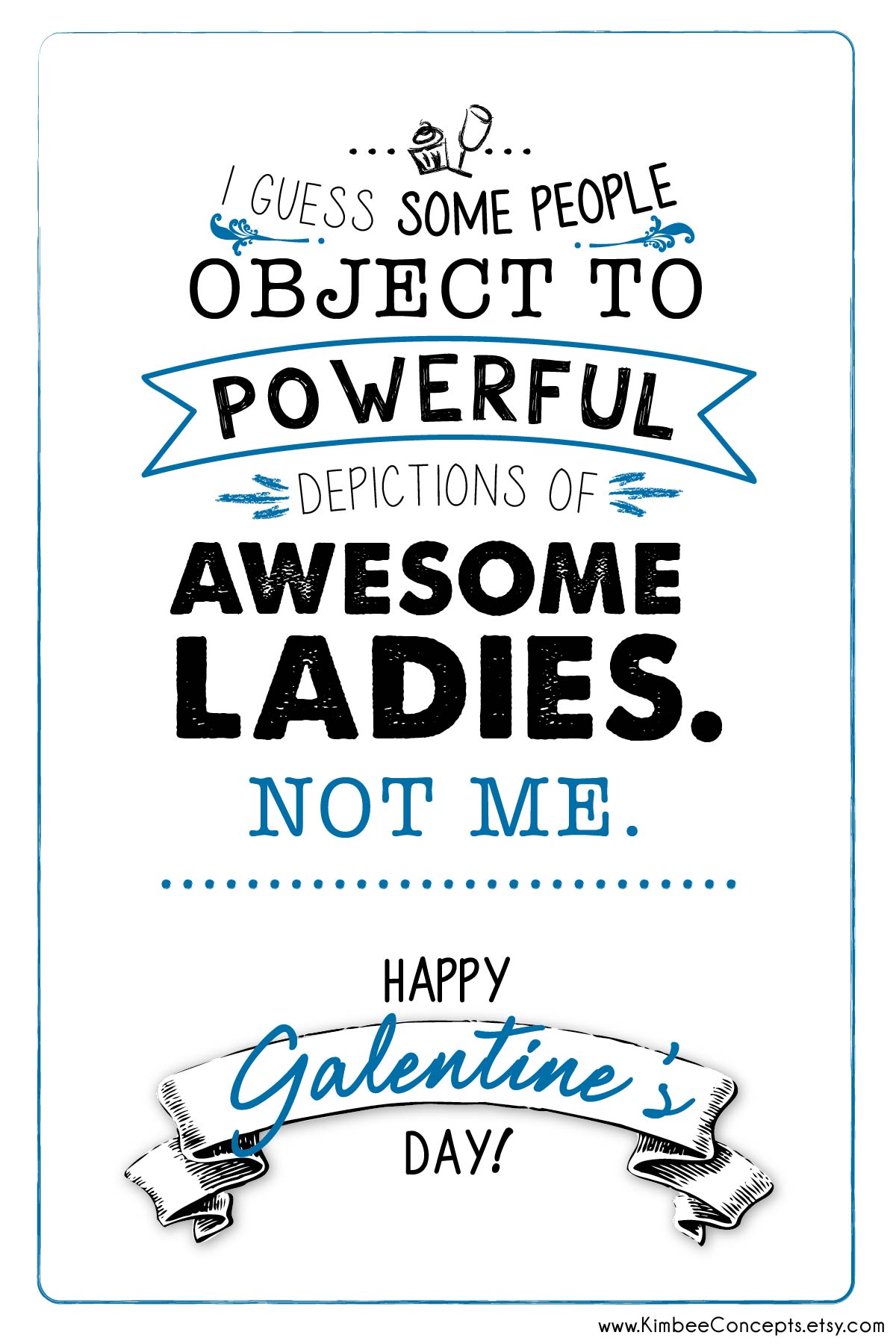 Free Galentines Day Card Powerful Women