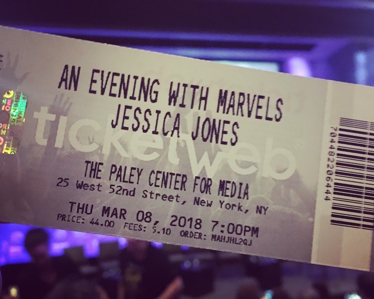 Jessica Jones Paley Center Ticket